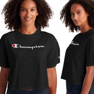 Champion Black Logo Tee